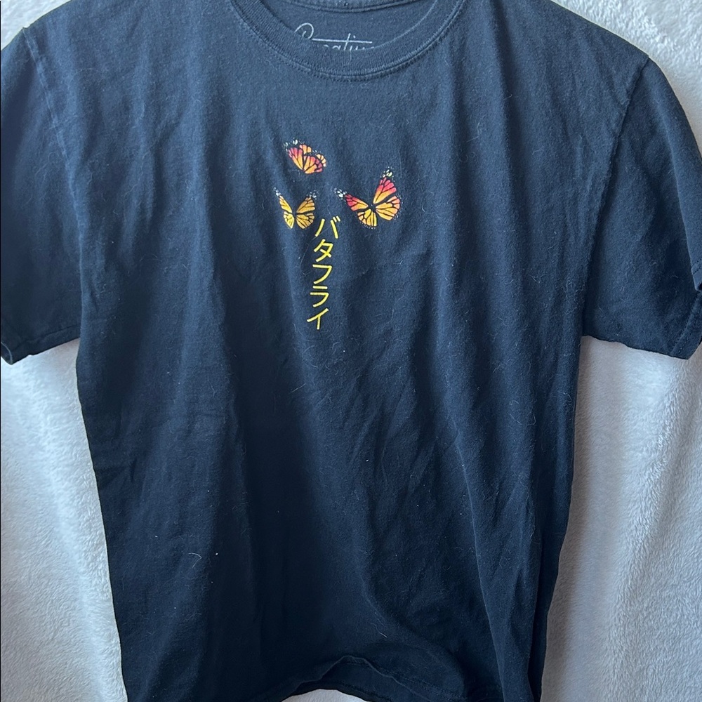 Creative empire size M Black Butterfly T-Shirt